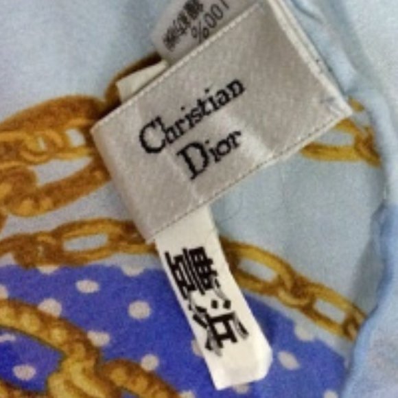 CHRISTIAN DIOR Silk Scarf 34 Inches - Picture 7 of 7